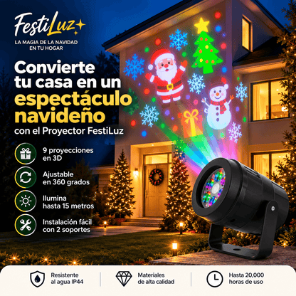 Proyector FestiLuz de Figuras Navideñas